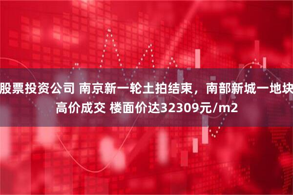 股票投资公司 南京新一轮土拍结束，南部新城一地块高价成交 楼面价达32309元/m2
