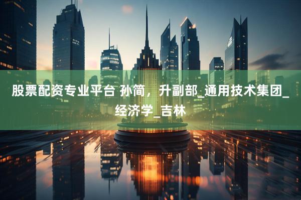 股票配资专业平台 孙简，升副部_通用技术集团_经济学_吉林